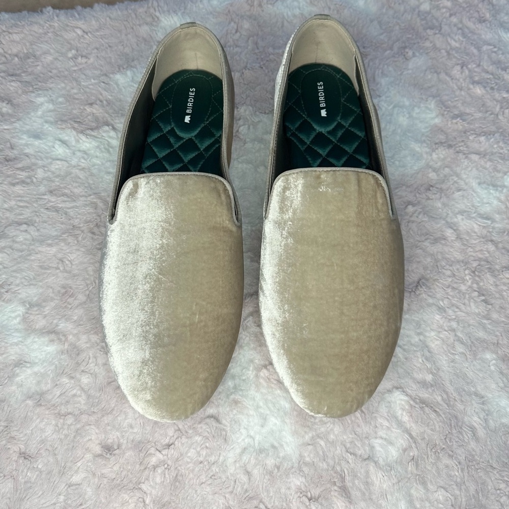 Birdies Champagne Velvet Loafers - Picture 2 of 11